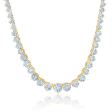 Crislu Classic Small Graduated Tennis Necklace - 18k Gold Online