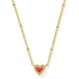 Kendra Scott Mini Ari Heart Satellite Pendant Necklace - Gold Online Hot Sale