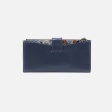 Hobo Max Continental Wallet Polished Leather - Blue Stone For Discount