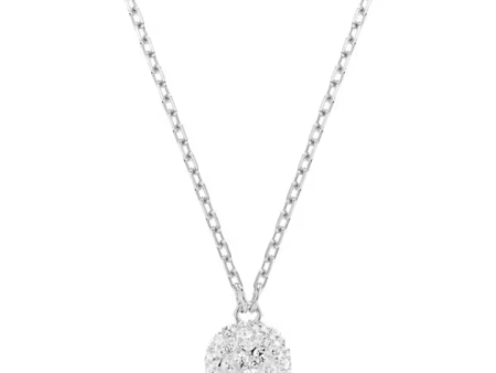 Swarovski Dextera Round Pendant Necklace - White Rhodium on Sale