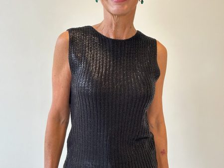 Elan Black Textured Tank For Discount