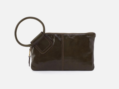 Hobo Sable Clutch Polished Leather - Deep Moss Supply