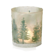 Two s Company Winter Forest Frosted Candleholders Online Hot Sale