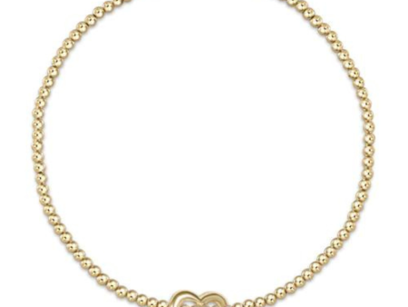 Enewton Gold Classic Bead Bracelet w  Love Charm - 2mm Discount