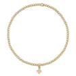 Enewton Classic Gold Small Signature Cross Charm Bracelet - 2mm Online Sale