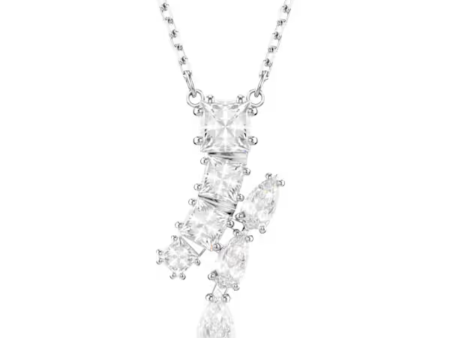 Swarovski Matrix Drop Pendant Necklace - White Rhodium Online