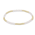 Enewton Classic Gold Blissful Pattern 2.5mm Bead Bracelet - Pearl For Sale