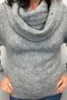 Soft Cowlneck Sweater - Gray Sale