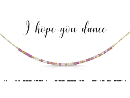 Dot & Dash Morse Code Necklace - I Hope You Dance Sale