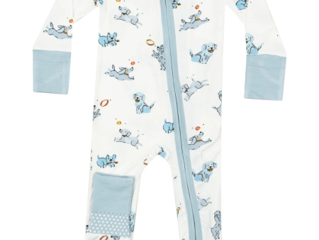 Angel Dear 2-Way Zip Romper - Playful Puppies Cheap