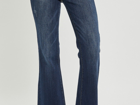 Risen High Rise Vintage Frayed Hem Flares on Sale