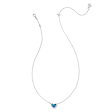 Kendra Scott Framed Ari Heart Necklace - Rhodium Mood Stone For Discount