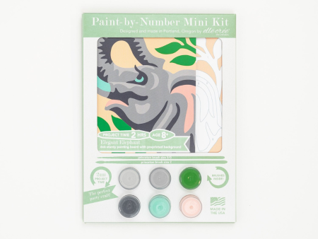 Elle Crée Kid s Mini Paint-by-Number Kit - Elegant Elephant Fashion