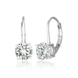 Crislu Brilliant Cut Leverback Earrings Online Hot Sale