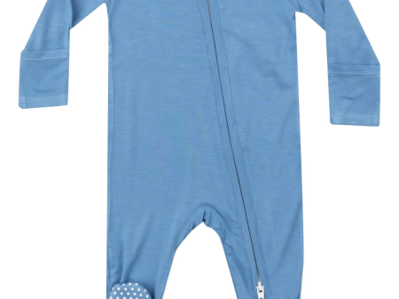 Angel Dear 2-Way Zipper Footie - Lichen Blue Online