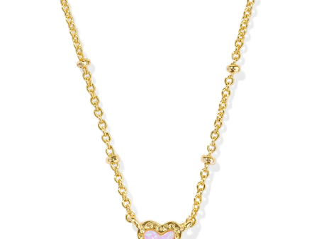 Kendra Scott Mini Ari Heart Satellite Pendant Necklace - Gold Online Hot Sale