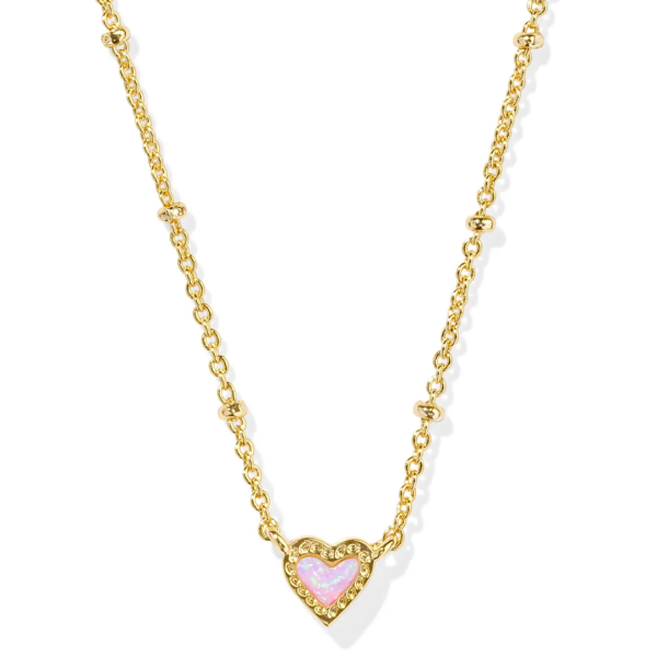 Kendra Scott Mini Ari Heart Satellite Pendant Necklace - Gold Online Hot Sale