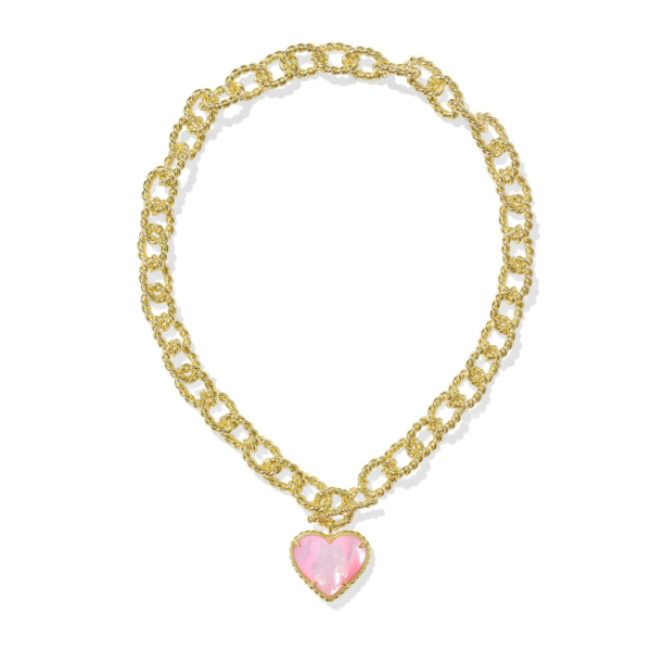 Kendra Scott Haisley Heart Statement Necklace - Gold Hot on Sale