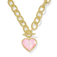 Kendra Scott Haisley Heart Statement Necklace - Gold Hot on Sale