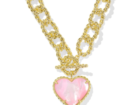 Kendra Scott Haisley Heart Statement Necklace - Gold Hot on Sale