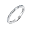 Crislu Clear Hand Set Step Cut Eternity Band Ring - Platinum on Sale