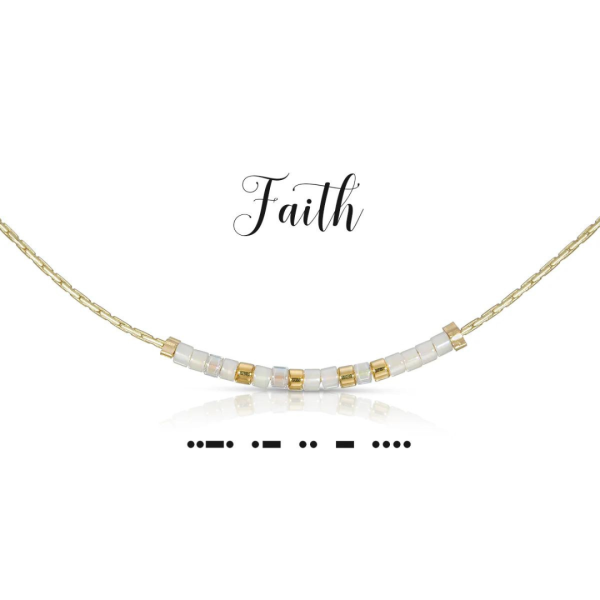 Dot & Dash Morse Code Necklace - Faith Online