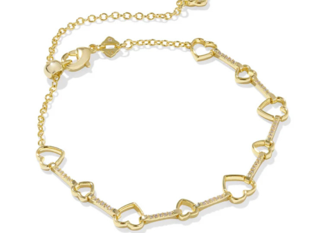 Kendra Scott Haisley Heart Delicate Chain Bracelet - Gold For Discount