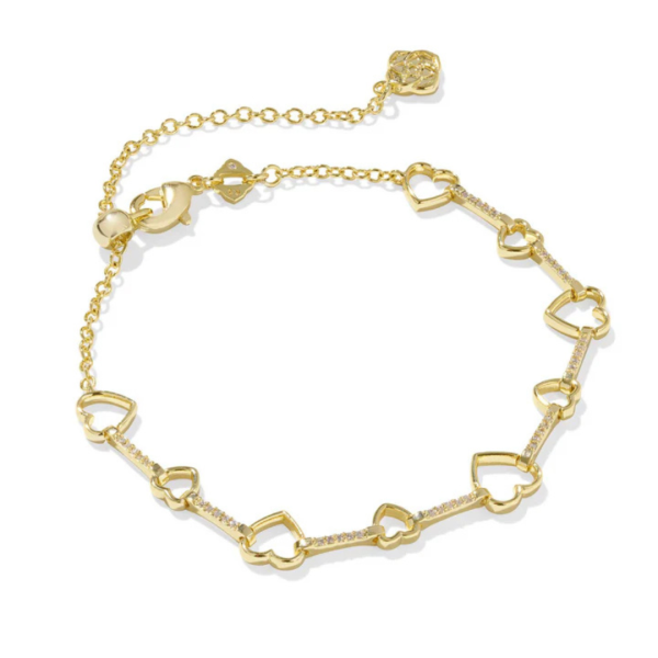 Kendra Scott Haisley Heart Delicate Chain Bracelet - Gold For Discount