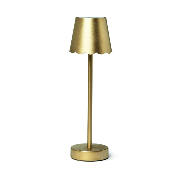 Two s Company LED Table Lamp w  Scalloped Edge Shade Hot on Sale