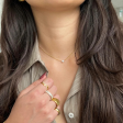 Ellie Vail Lola Solitaire Sideways Pear Necklace - Gold on Sale