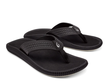 Olukai Ulele Flip Flops - Black Hot on Sale