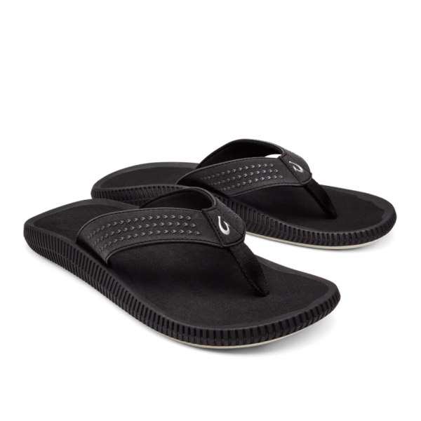 Olukai Ulele Flip Flops - Black Hot on Sale