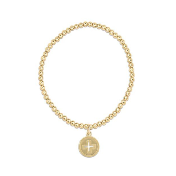 Enewton Gold Classic Bead Bracelet w  Signature Cross Disc Charm - 3mm Discount