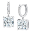 Crislu Cushion Cut Drop Earrings For Sale