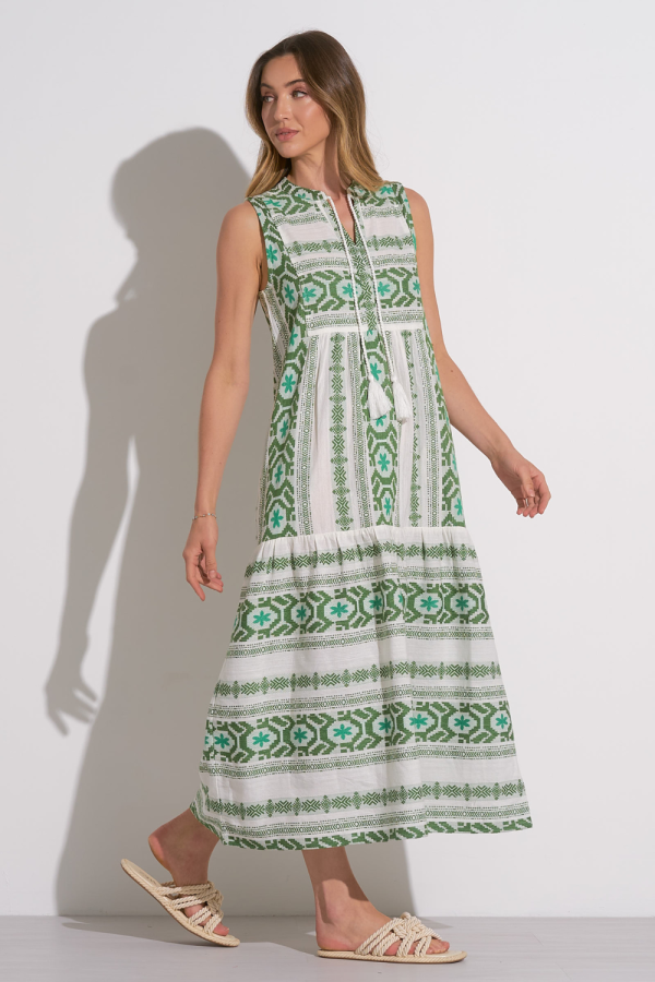 Elan Maxi Dress with Tassles Online now