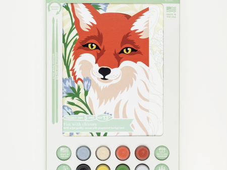 Elle Crée Paint-by-Number Kit - Fox with Chicory Hot on Sale