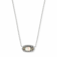 Kendra Scott Elisa Necklace - Silver Black Mother of Pearl Supply