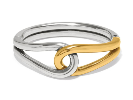 Brighton Interlok Curve 2Tone Hinge Bangle For Sale