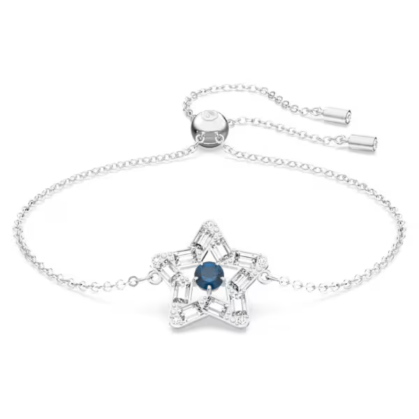 Swarovski Stella Star Bracelet - White Blue Rhodium Hot on Sale