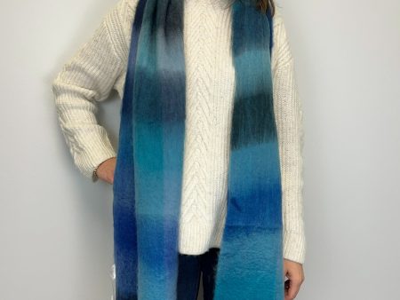 Fuzzy Multi Color Plaid Scarf For Sale