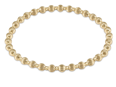 Enewton Dignity Grateful Pattern Gold 4mm Bead Bracelet Hot on Sale