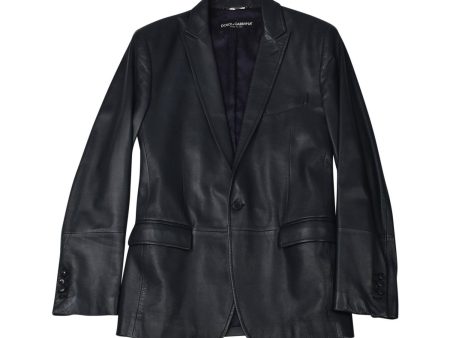 Dolce & Gabbana Leather Blazer - Men s 50 For Sale