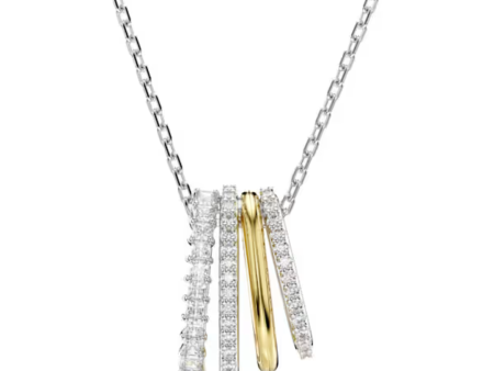 Swarovski Hyperbola Pendant - White Mixed Metal Online now