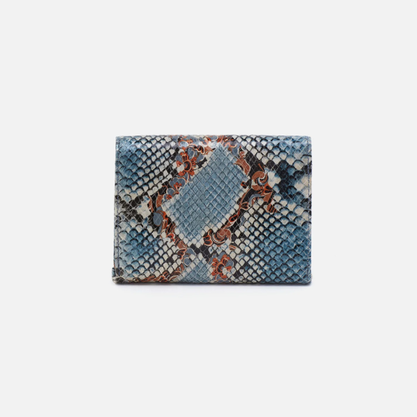 Hobo Robin Compact Wallet Printed Leather - Blue Tempest Supply