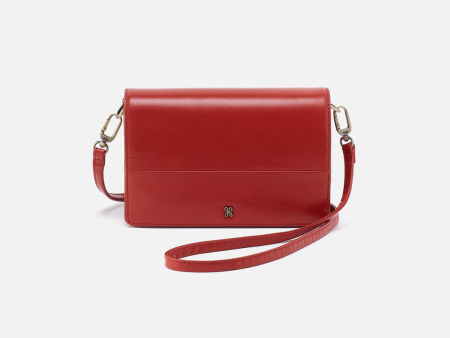 Hobo Jill Phone Crossbody Polished Leather - Brick Online Hot Sale