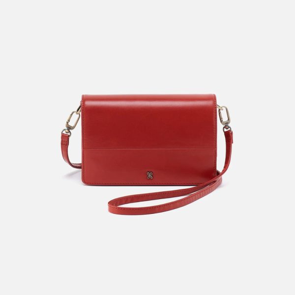 Hobo Jill Phone Crossbody Polished Leather - Brick Online Hot Sale