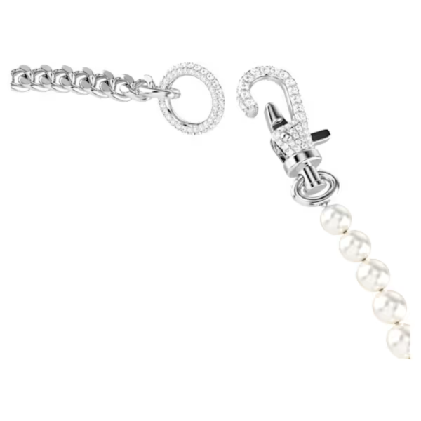 Swarovski Dextera Crystal & Pearl Necklace - Rhodium on Sale