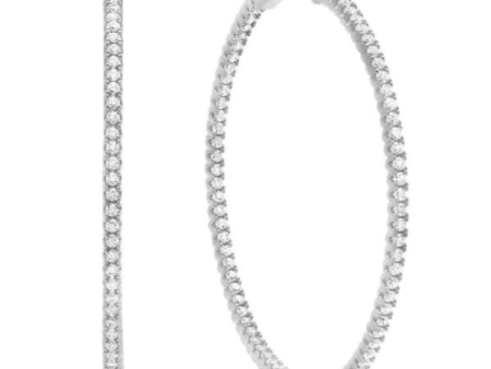 Crislu Medium Pave Hoop Earrings Supply