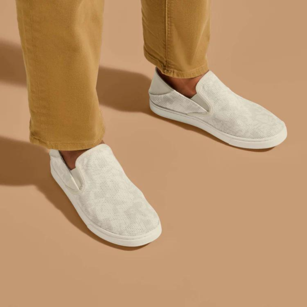 Olukai Pehuea Slip Ons - Puka White Supply