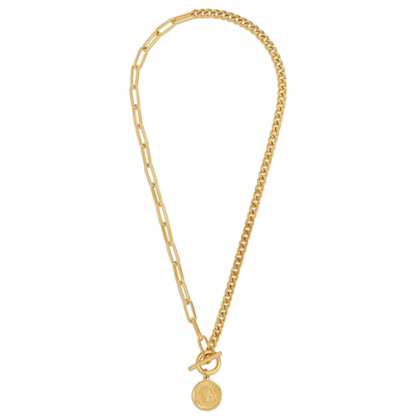 Ellie Vail Stacie Toggle Chain Coin Necklace - Gold Cheap